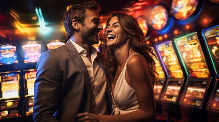 Slot game library display on mobile device